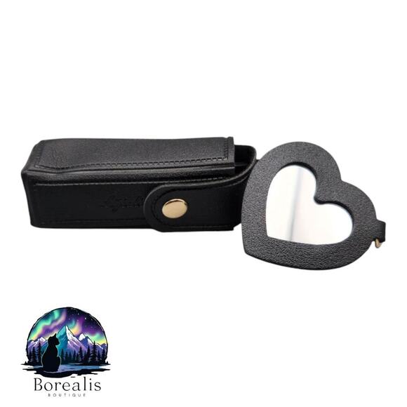 Leather Lipstick Keychain Holder | Travel Lip Balm Case | Compact | Green - Picture 10 of 15